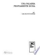Libro Una palabra propiamente dicha
